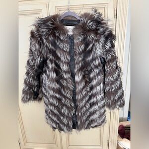 Zac Posen Multitone Faux Fur Teddy Jacket